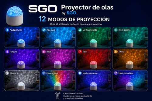 Paquete de 10 Proyector Estelar de Olas by SGO